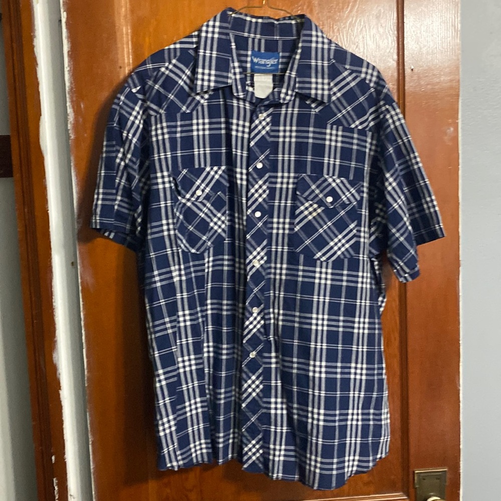 Vintage Wrangler Short Sleeve Western Button Down Shirt